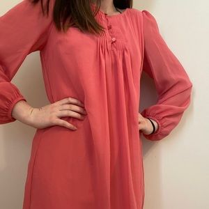 Longsleeve Pink Shift Dress